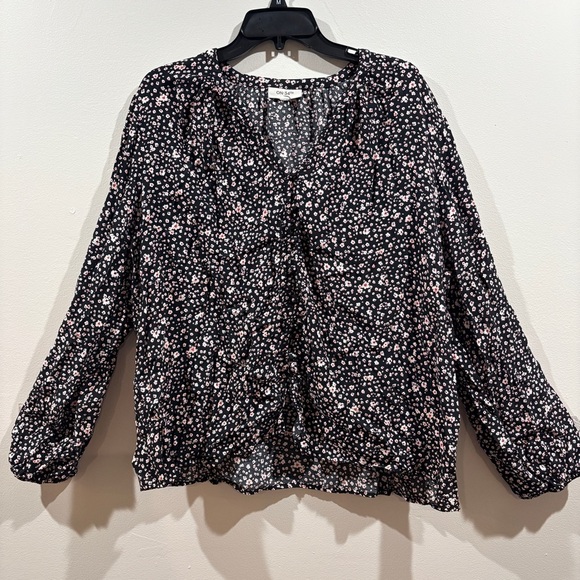 ON 34th Tops - ON 34th Black Floral Button Blouse Plus Size 3X Long Sleeve Fall Top
